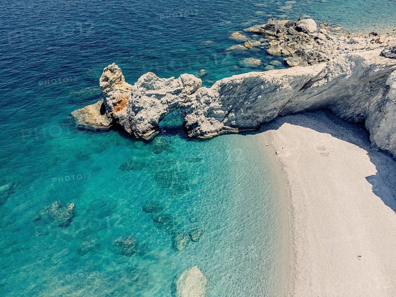 Greek island Skiathos with the beautiful beach called Lalaria, Greece, Europe