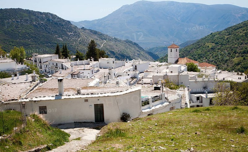 Houses in the village of Capileira, High Alpujarras, Sierra Nevada, Granada province, Spain, Europe