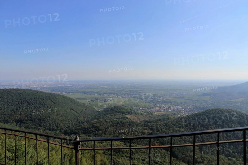 View of the Rhine plain from the summit plateau of the Orensberg (southern Wine Route)