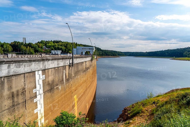 The Weser Dam, the most important drinking water reservoir in Belgium, near Eupen, Wallonia, Belgium, Europe
