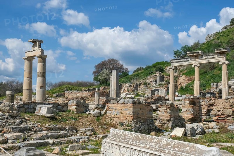 Prytaneion, ruins of Ephesus, ancient archaeological site, Izmir province, Turkey, Asia