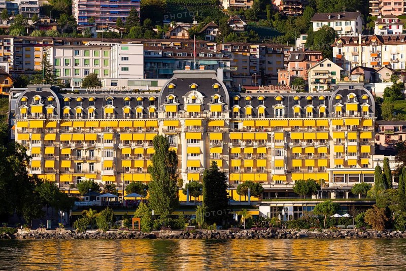 Montreux on Lake Geneva, travel, holiday, hotel, Grand Hotel, Alps, summer, canton, city, cityscape, tourism, Vaud, Switzerland, Europe