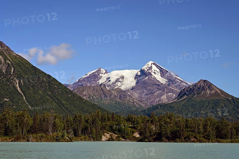 Mt Redoubt volcano, Lake Clark National Park, Alaska