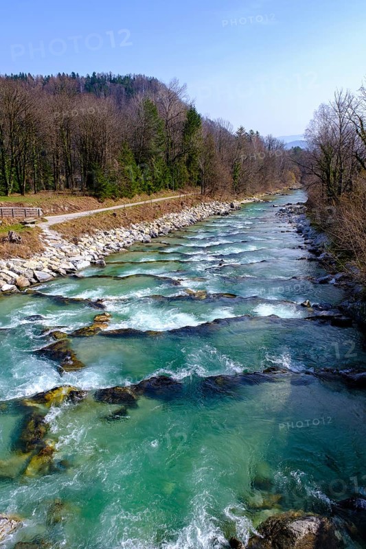 Berchtesgadener Ache near St. Leonhard, Grödig, Salzburger Land, Austria, Europe