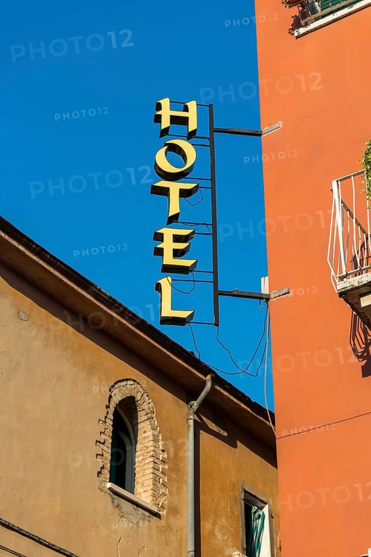 Old neon sign, hotel, sign, gastronomy, lettering, tourism, accommodation, vintage, design