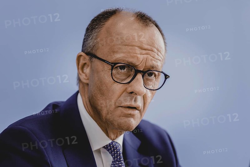 Friedrich Merz, CDU party chairman, at the Federal Press Conference on the consequences of Solingen. Berlin, 27.08.2024