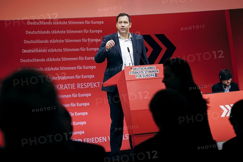 Lars Klingbeil, Federal Chairman of the SPD, recorded at the European Delegates' Conference of the Social Democratic Party of Germany in Berlin, 28 January 2024