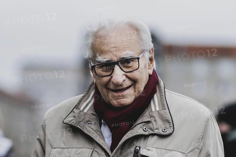 Kurt Hillmann, contemporary witness and Holocaust survivor, photographed as part of the commemorative event at the Memorial to the Murdered Jews of Europe in Berlin, 31 January 2024 / Photographed on behalf of the Federal Ministry for Women, Senior Citizens, Family and Youth