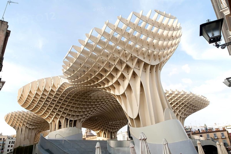 Metropol Parasol wooden structure in La Encarnación square, Seville, Spain designed by architect Jürgen Mayer-Hermann 2011