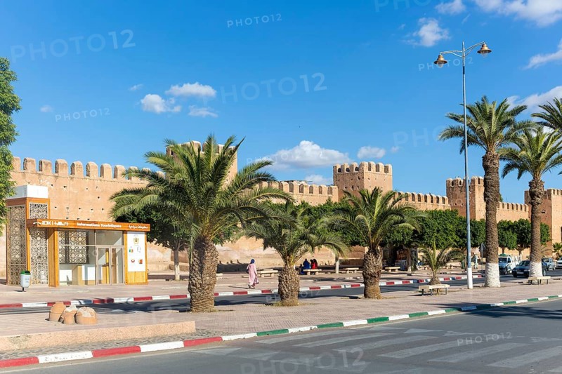 City medina defensive walls, city of Taroudant, Sous Valley, Morocco, north Africa, Africa