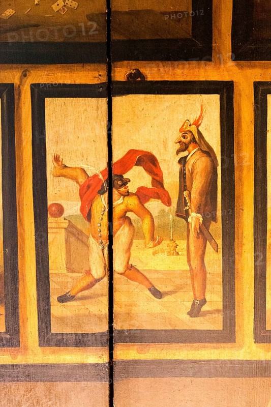 Painted panels The Dutch Parlour, Littlecote House Hotel, Hungerford, Berkshire, England, UK painted panels by Dutch prisoners of war 1660s