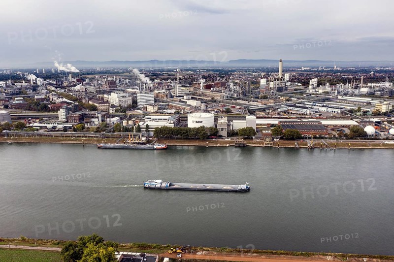 Aerial view of the BASF plant in Ludwigshafen. BASF SE, based in Ludwigshafen am Rhein, is the world's largest chemical company by sales, 02/10/2020