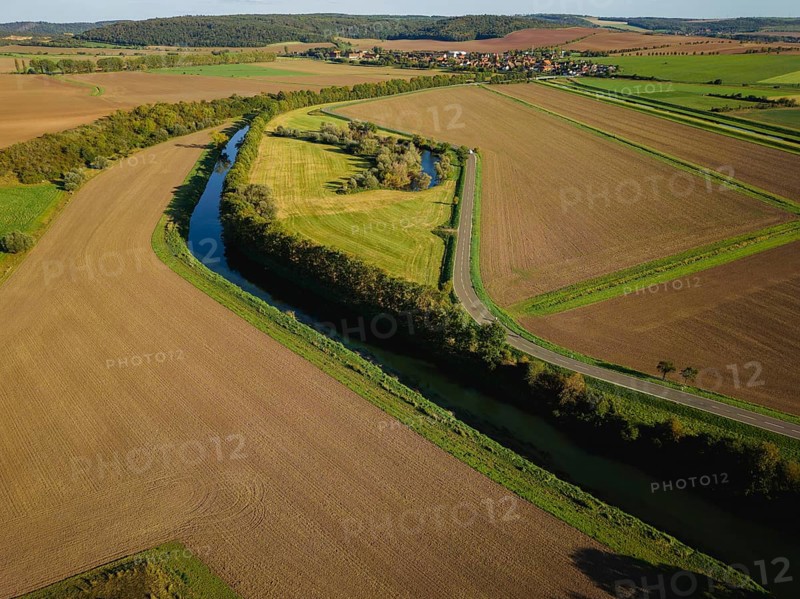 River Unstrut between Wendelstein and emleben, Wendelstein, Saxony-Anhalt, Germany, Europe