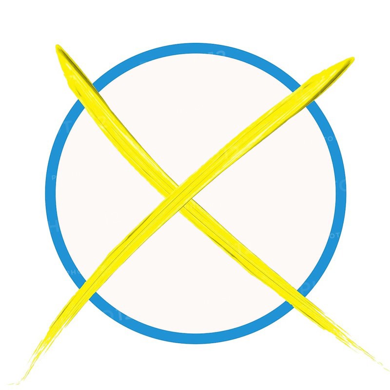 Blue/yellow voting cross