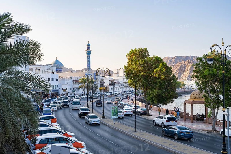 Mutrah Corniche, Promenade at the harbour, Matrah, Muscat, Oman, Asia
