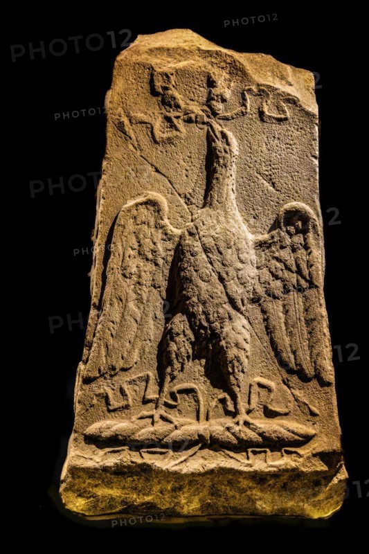 Stele, Tergestino Lapidarium, Castle of San Giusto, medieval castle and fortress, 15th-16th century, Colle di San Giusto, Trieste, harbour town on the Adriatic, Friuli, Italy, Trieste, Friuli, Italy, Europe