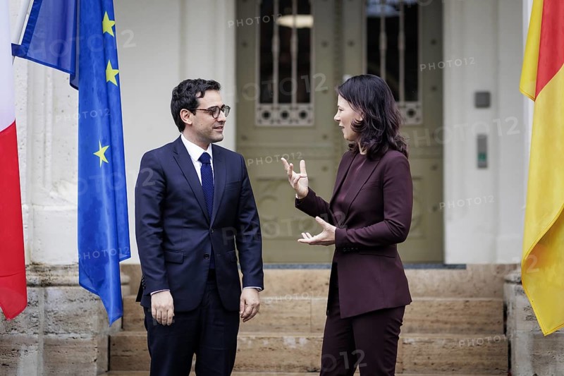 Annalena Bärbock (Alliance 90/The Greens), Federal Foreign Minister, photographed during a welcome meeting with Stephane Sejourne, Minister for Europe and Foreign Affairs of the French Republic, in Weimar, 22 May 2024. Photographed on behalf of the Federal Foreign Office