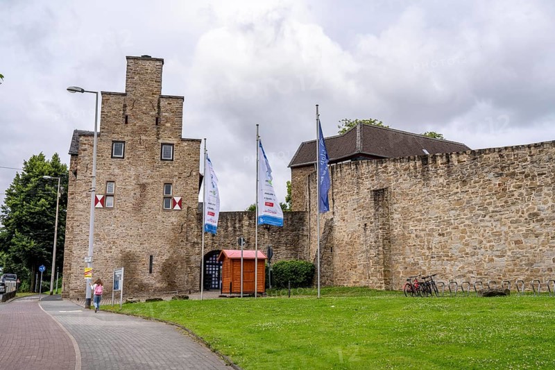 Broich Castle, Carolingian fortified castle, today a cultural and event location, Mülheim an der Ruhr, North Rhine-Westphalia, Germany, Europe