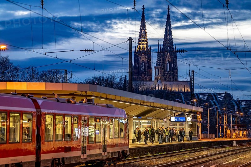 Cologne Trade Fair Centre/Deutz, Platform, Cologne Cathedral, Cologne, North Rhine-Westphalia, Germany, Europe