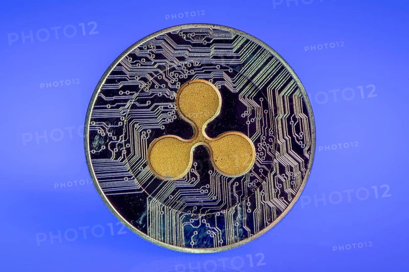 Ripple, XRP, cryptocurrency, symbol coin, optical placeholder for the digital currency, blockchain, stock market prices