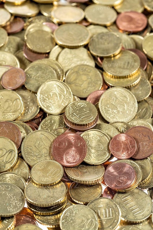 Coins, euro coins, cent coins, one cent, two cent, five cent, ten cent, twenty cent, fifty cent, money coins
