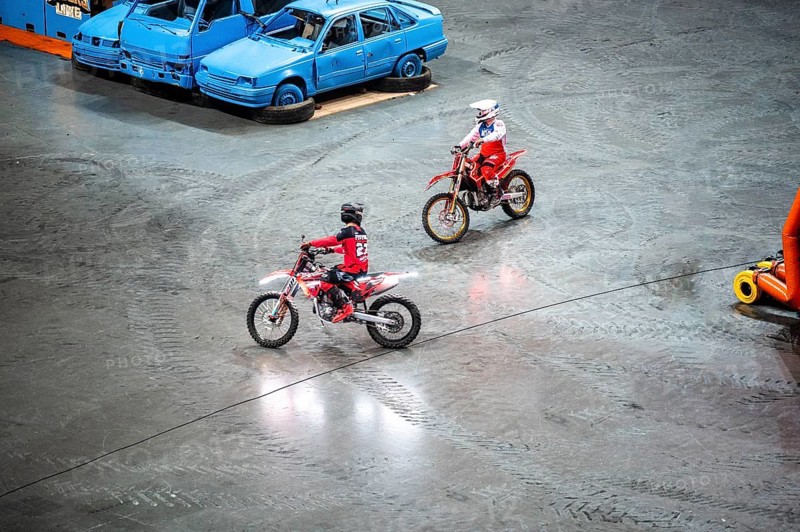 Lisbon, Portugal - March 2, 2024: HOT WHEELS MONSTER TRUCKS LIVE GLOW PARTY in Arena