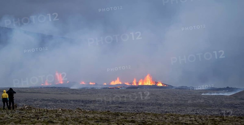 Volcanic eruption in Iceland, near Grindavik, Iceland, Europe