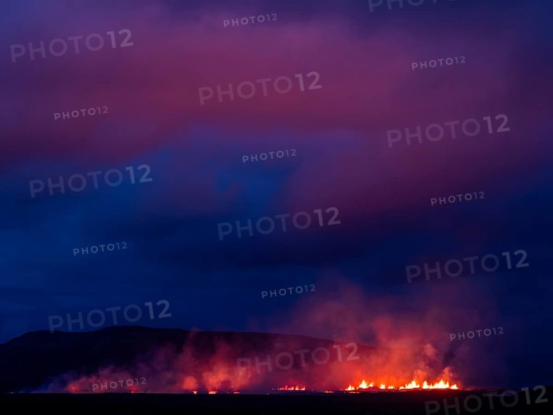 Volcanic eruption in Iceland, Grindavik, Iceland, Europe