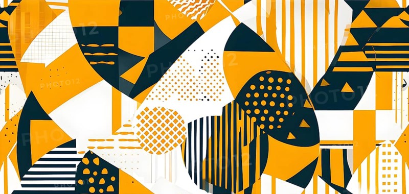 Abstract Easter egg design with geometric patterns, bold colors, and a mix of textures, creating a modern and dynamic look, AI generated