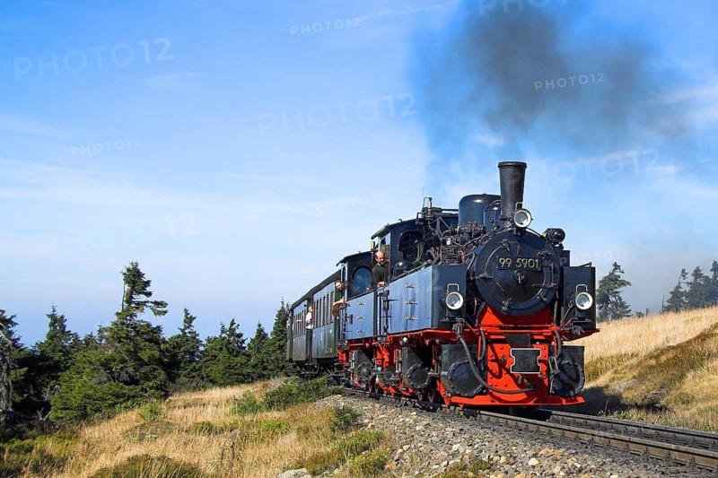 HSB, Harz narrow-gauge railway, locomotive, steam engine, smoke, HSB railway, Brockenbahn, Harz, transport, traffic, railway