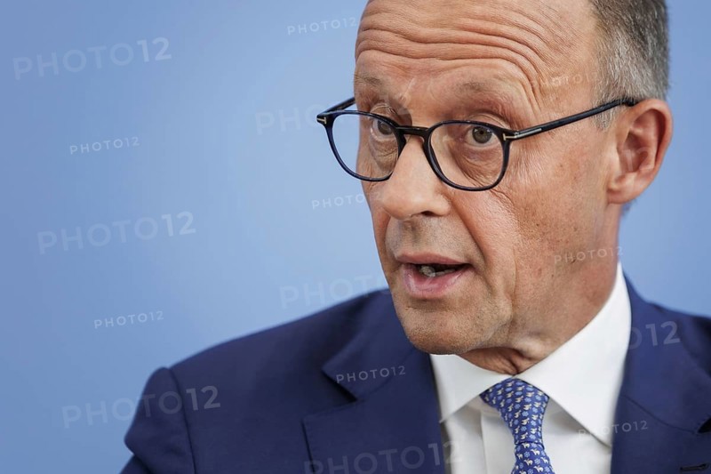 Friedrich Merz, CDU party chairman, at the Federal Press Conference on the consequences of Solingen. Berlin, 27.08.2024