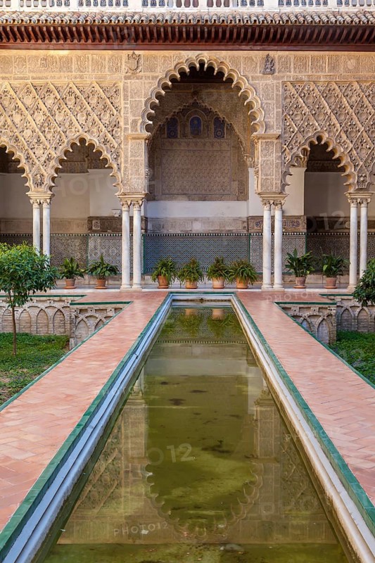 Patio de las Doncellas, Reales Alcázares de Sevilla, Seville, Andalusia, Spain, Europe