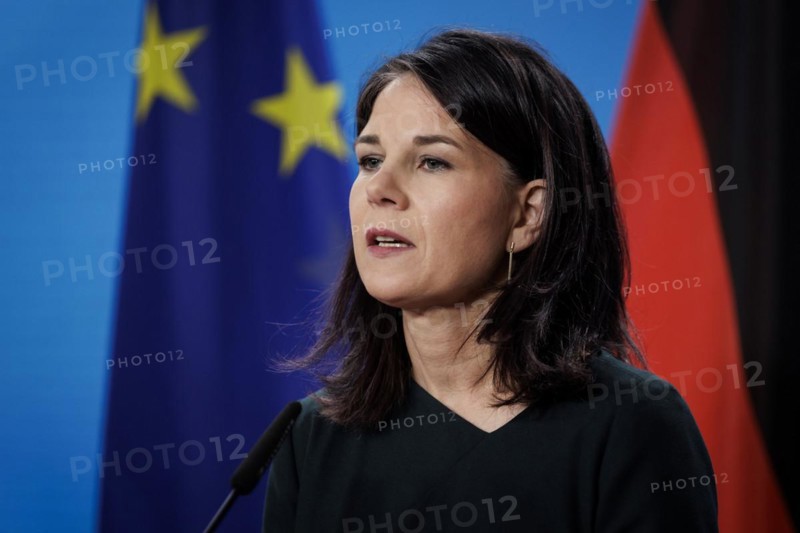 Espen Barth Eide (not pictured), Minister of Foreign Affairs of the Kingdom of Norway, and Annalena Bärbock (Bündnis 90/Die Grünen) (not pictured), Federal Foreign Minister, at a joint press conference in Berlin, 14 March 2024. Photographed on behalf of the Federal Foreign Office