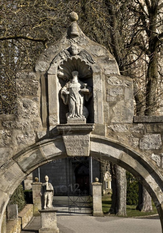 Arch of St Benedict, Collegiate Church of St Peter and St Paul, Obermarsberg, Marsberg, Sauerland, North Rhine-Westphalia, Germany, Europe