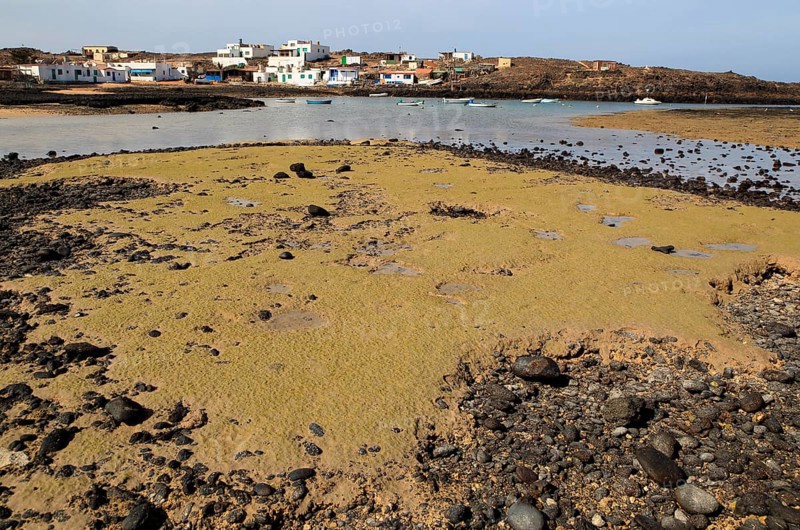 Small fishing village of Majanicho on the north coast, Fuerteventura, Canary Islands, Spain, Europe