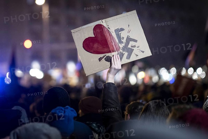 Recordings as part of the demonstration Auf die Strasse! Against the AfD's Nazi deportation plans in front of the Rotes Rathaus in Berlin, 17 January 2024