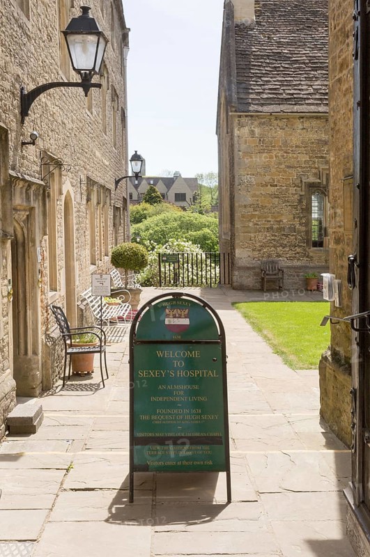 Sexey's hospital, almshouses and chapel founded by Hugh Sexey in 1638, Bruton, Somerset, England, UK