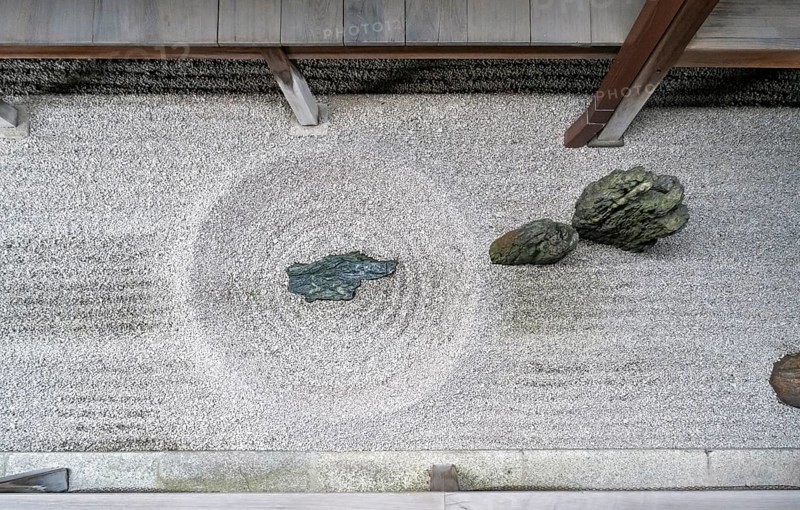 Totekiko Stone Garden, Daitoku-ji temple, Kyoto, Japan, Asia
