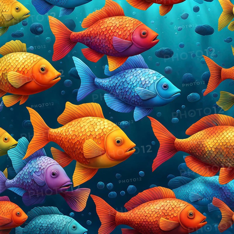Illustration inspired by the fluid dynamics of a streamlined fish, AI generated