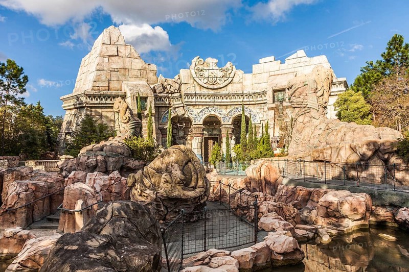 Poseidon's Fury attraction in The Lost Continent at Universal Studios Islands of Adventure in Orlando, Florida, USA, North America
