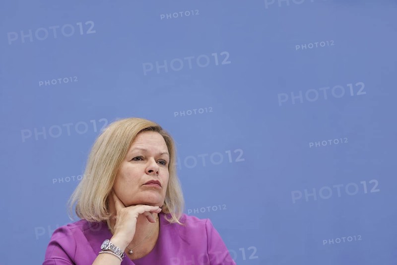 Nancy Faeser (SPD), Federal Minister of the Interior and Home Affairs, recorded during the presentation of the Federal Government's 1st Equivalence Report at the Federal Press Conference in Berlin, 3 July 2024