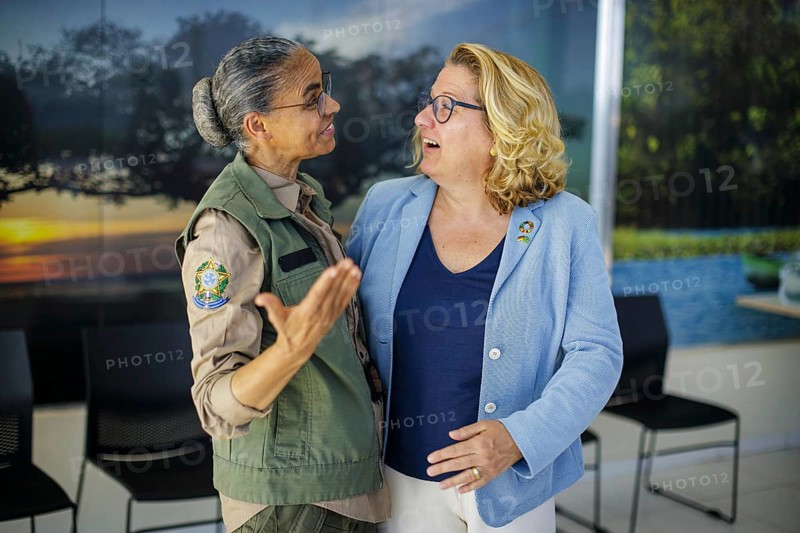 Svenja Schulze (SPD), Federal Minister for Economic Cooperation and Development, visits the national conservation authority ICMBio. Here in conversation with the Minister for the Environment and Climate, Marina Silva. Santarem, 19.07.2024. Photographed on behalf of the Federal Ministry for Economic Cooperation and Development