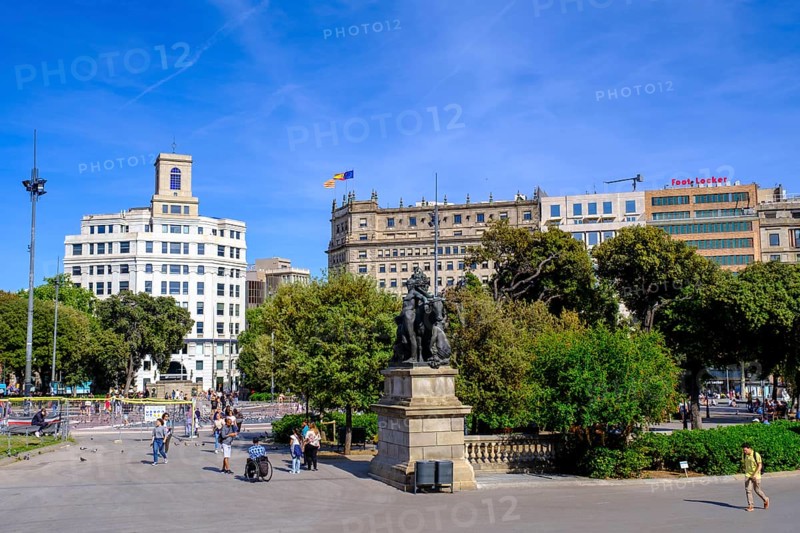 Plaça de Catalunya, Barcelona, Catalonia, Spain, Europe