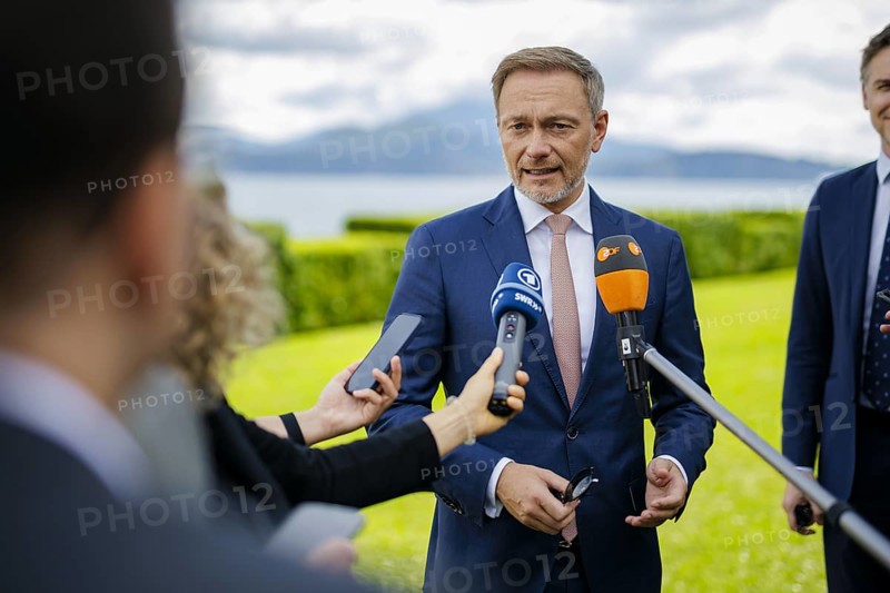 G7 meeting of finance ministers in Stresa. Christian Lindner (FDP), Federal Minister of Finance, at a press statement Stresa, 25 May 2024. Photographed on behalf of the Federal Ministry of Finance