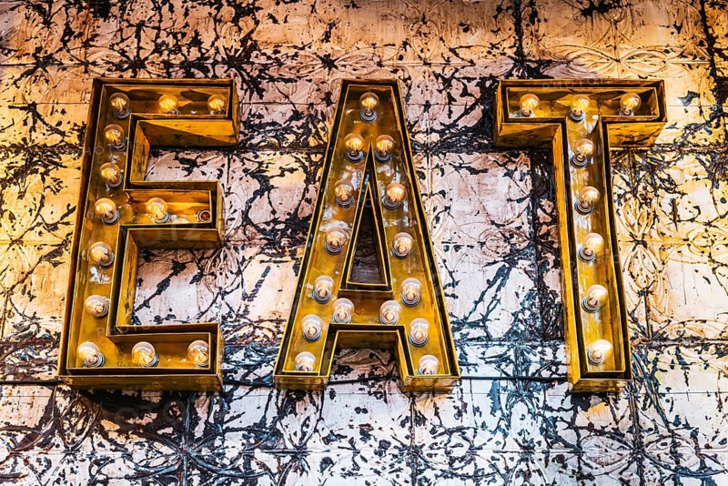 The word Eat as lettering on a neon sign, kitchen, neon sign, font, design, retro, vintage, light bulb, electricity, symbol