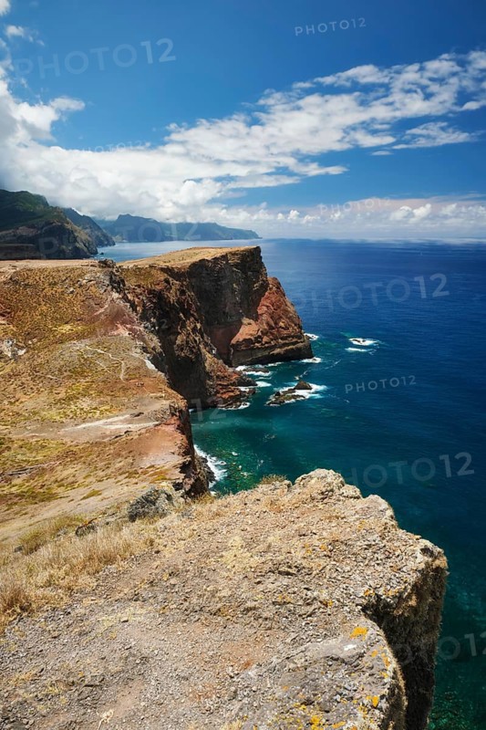Madeira Island scenic rugged landscape view from Ponta do Sao Lourenco cape. Madeira, Portugal, Europe