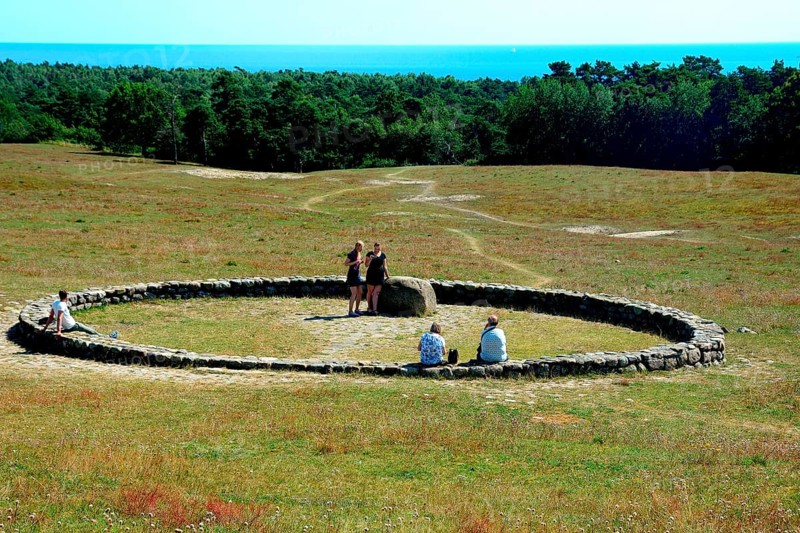 Meditation place at Backåkra, the holiday home, now museum, of the Swedish diplomat Dag Hammarskjöld, 1905, 1961, UN Secretary General from 1953 until his death in 1961, in Ystad Municipality, Skåne County, Sweden, Scandinavia, Europe