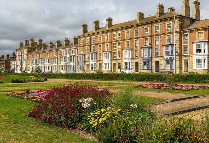 Historic buildings, Wellington Esplanade, Lowestoft, Suffolk, England, UK built 1853 architect J L Clemence for Sir Samuel Morton Peto