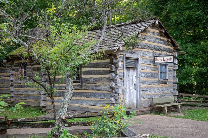 Petersburg, Illinois - The first Berry-Lincoln store, which Willian Berry operated with Abraham Lincoln at Lincoln's New Salem State Historic Site. The site is a reconstruction of New Salem Village, where Abraham Lincoln lived as a young man from 1831 to 1837. The reconstruction was done as a Civilian Conservation Corps project during the Great Depression.