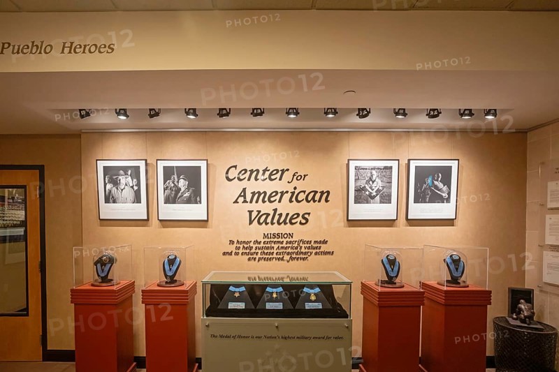 Pueblo, Colorado - The Center for American Values displays photographs of 140 Congressional Medal of Honor recipients. The Center is affiliated with the America First Policy Institute, which is closely aligned with President-elect Donald Trump.